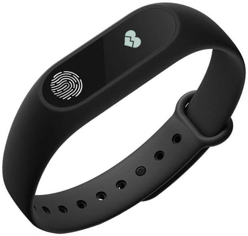 duzberry M2 Smart Fitness Band | OLED Screen(Black Strap, Size : Free-Size)
