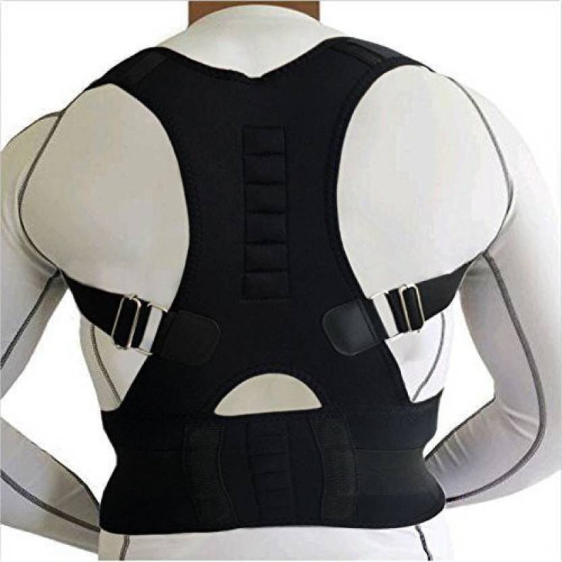crafting maker Magnetic Back Brace Posture Corrector for Lower and Upper Back Pain Back & Abdomen Support(Black)