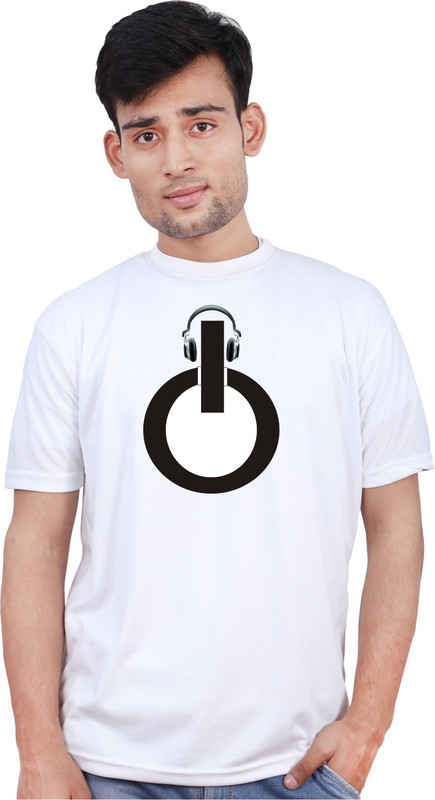 tn trends Printed Men & Women Round Neck White T-Shirt