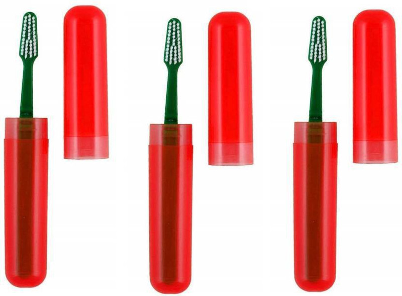 Qweezer Travel Plastic Toothbrush Cover, Pack of 3 Toothbrush Case