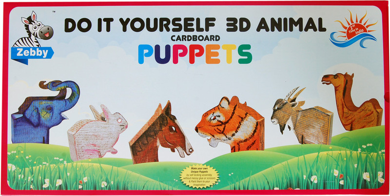 zebby 3D Animal Cardboard Puppets