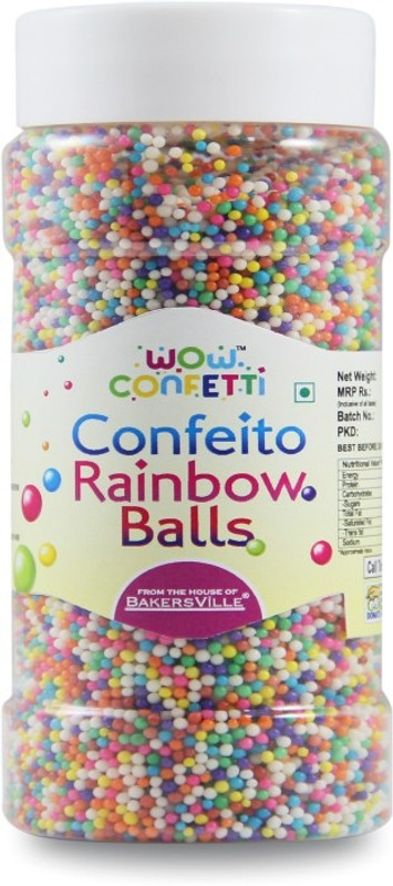 wow confetti Wow Confetti Confeito Rainbow Ball Sprinkles(75 g, Sweet)