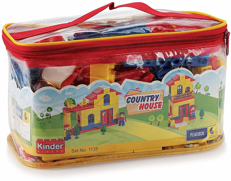 Peacock Kinder Blocks Country House-(Country Side Blocks) by Party Shopping(Multicolor)