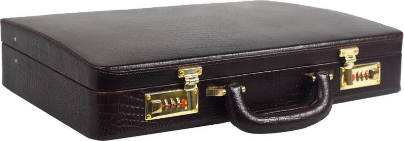 stones bridge Croco Leather Overnight Briefcase Medium Briefcase - For Men & Women(Brown)