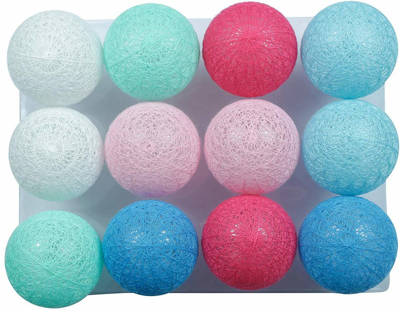 zahuu Flame Less Thread Ball Automatic Changing LED Tealight Candle(Multicolor, Pack of 12)