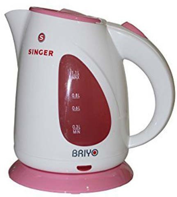Singer riyo 1.1L Kettle 1200 watts Electric Kettle(1.1 L, White, Pink)