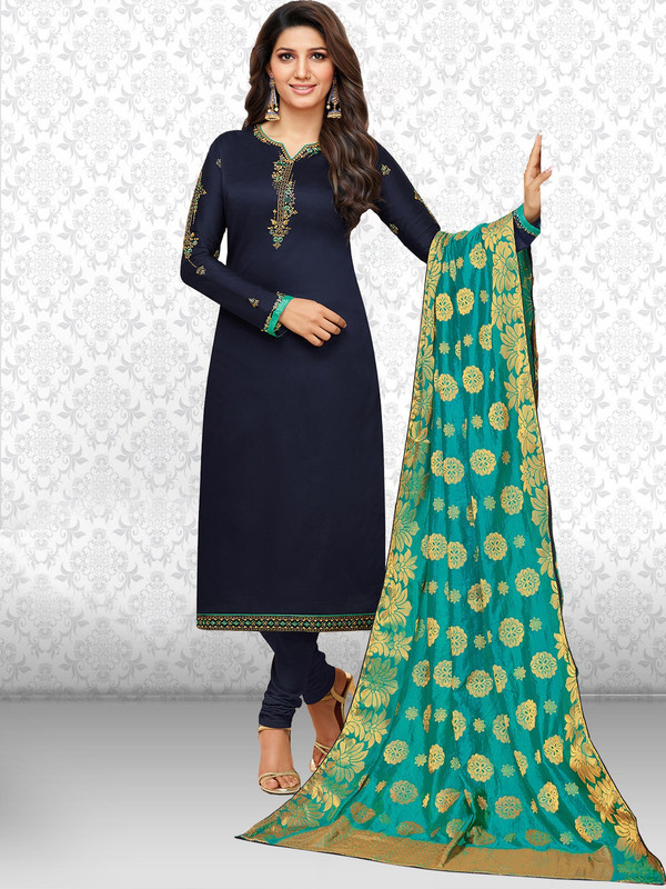 Buy Divastri Polycotton Embroidered Salwar Suit Material Unstitched Online at desertcartZimbabwe