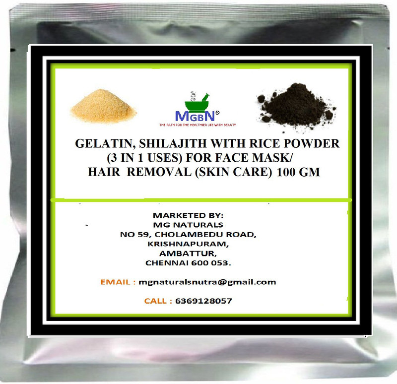MGBN GELATIN, SHILAJITH WITH RICE POWDER (3 IN 1 USES)(100 g)