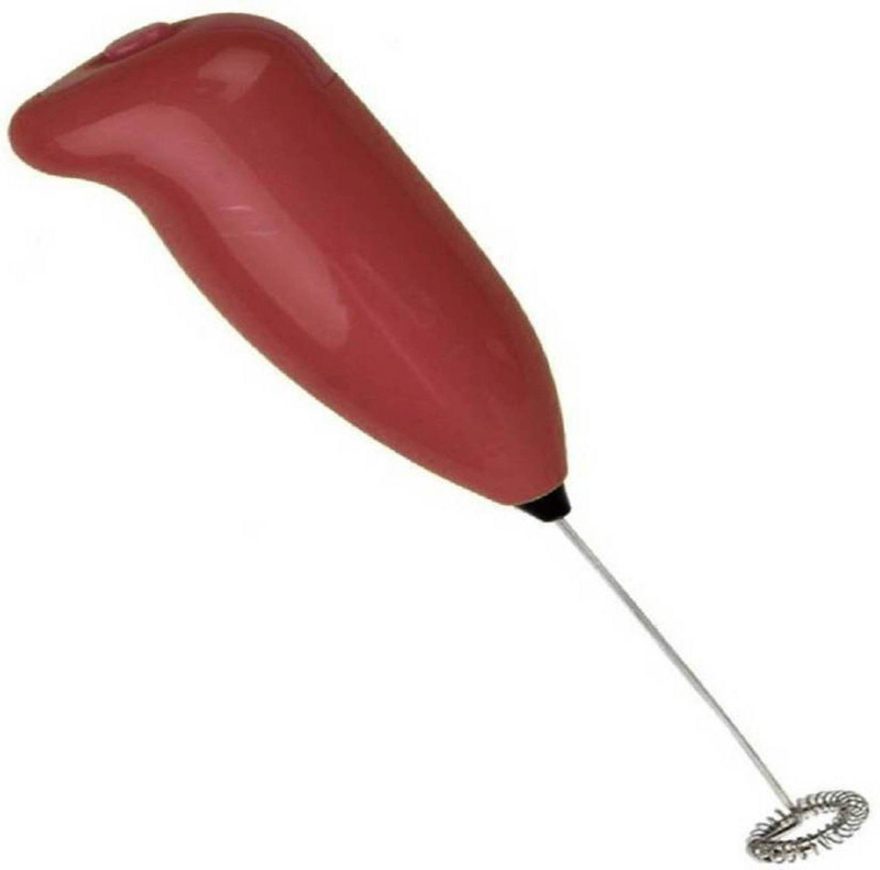 Granny Smith Electric Milk Frother Handheld Milk Wand Mixer For Latte Coffee Hot Milk 5 Hand Blender(Red)
