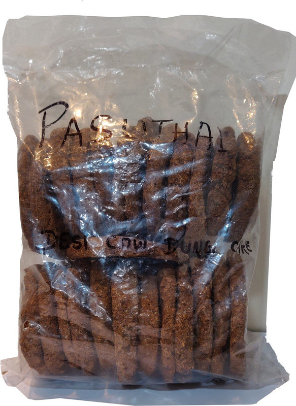 pasuthai Desi Cow Dung Cakes Natural Scented for Yajna Yaga 20 Pcs