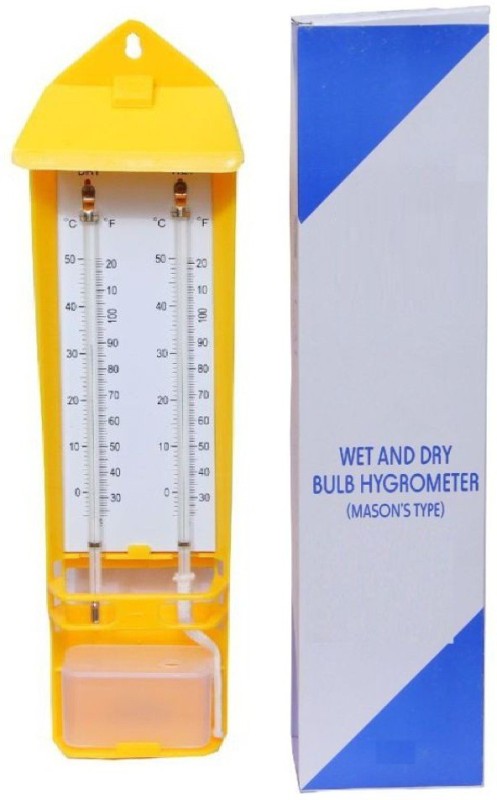 Divinext Wet & Dry Zeal Bulb Zeal Hygrometer Relative Humidity Meter Pinless Analog Moisture Measurer(5 mm)