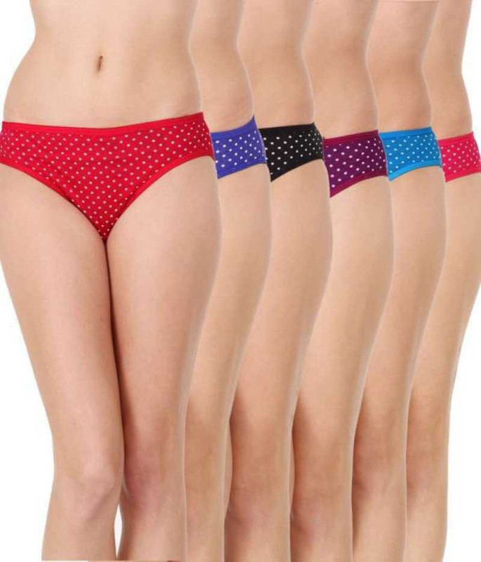 fivme Women Hipster Multicolor Panty(Pack of 6)