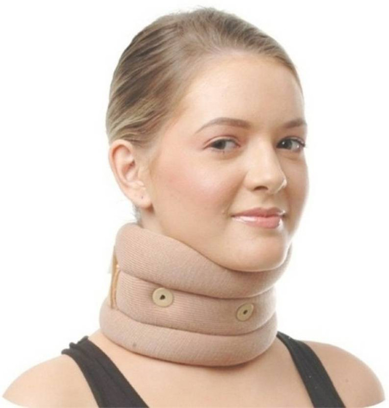 zedoff fit cervical neck Splint soft belt support quality Collar Neck pain free size Neck Support(Beige)