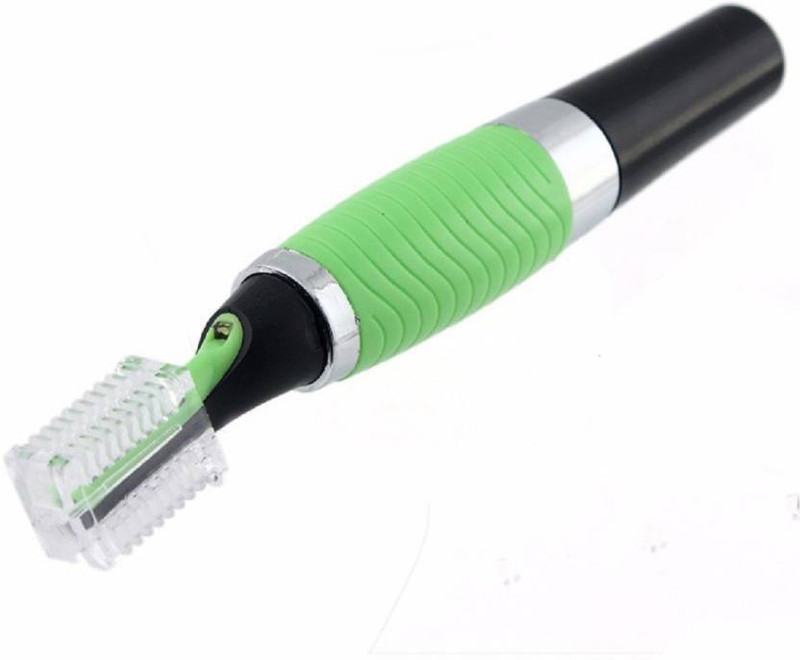 KRITAM Micro Touch Max Personal Trimmer LED Light Nose Ear Face Hair Trimmer Shaver Clipper New Facial Cleaner Home Health Care. Cordless Trimmer for Men (Green, Black) Multicolor Pet Hair Trimmer