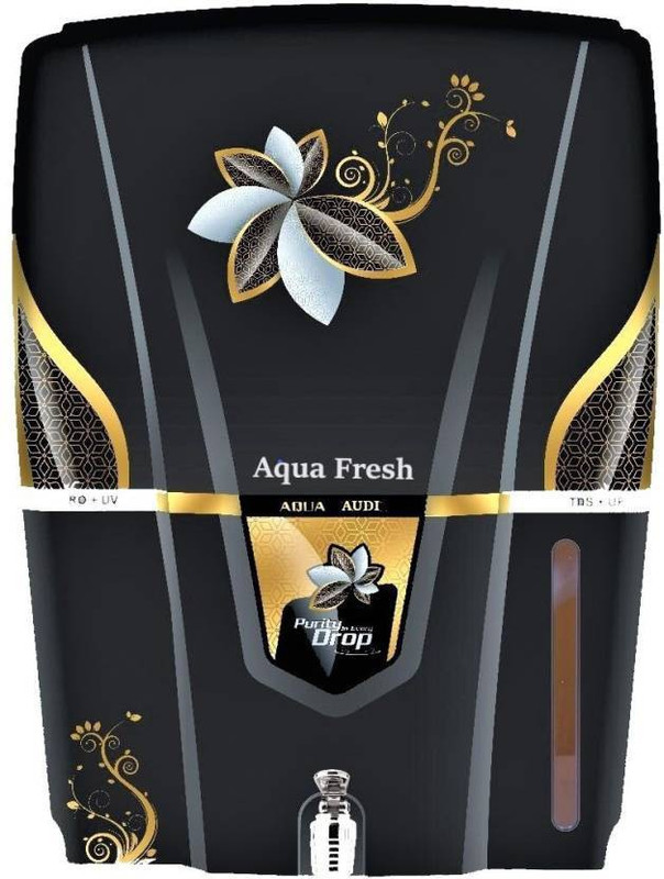 Aqua Fresh AUDI black (NON RO) UV+UF+MINERAL 12L GRAVITY BASED PURIFIER 12 L UV + UF Water Purifier(Black)