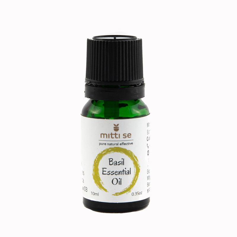 Mittise Mitti Se Basil Essential Oil - Soothing & Relaxing, Pure,(10 ml)