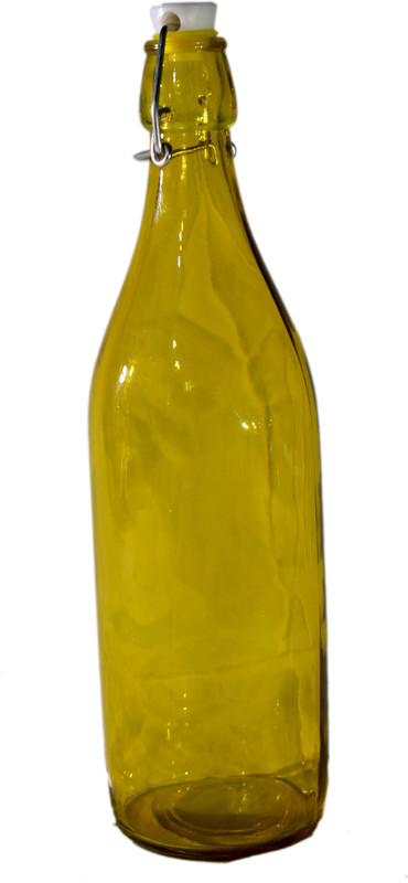 smr Yellow colour glass bottle 1000 ml Bottle(Pack of 1, Yellow)
