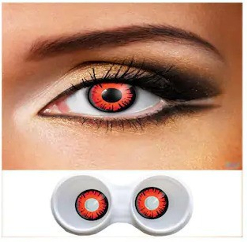 adwotiz Monthly Contact Lens Zeroo Power, Red Chilly Monthly(0, Colored Contact Lenses, Pack of 1)