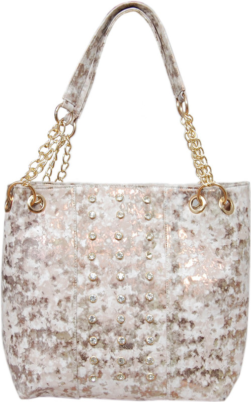 louis piero Women Gold Shoulder Bag
