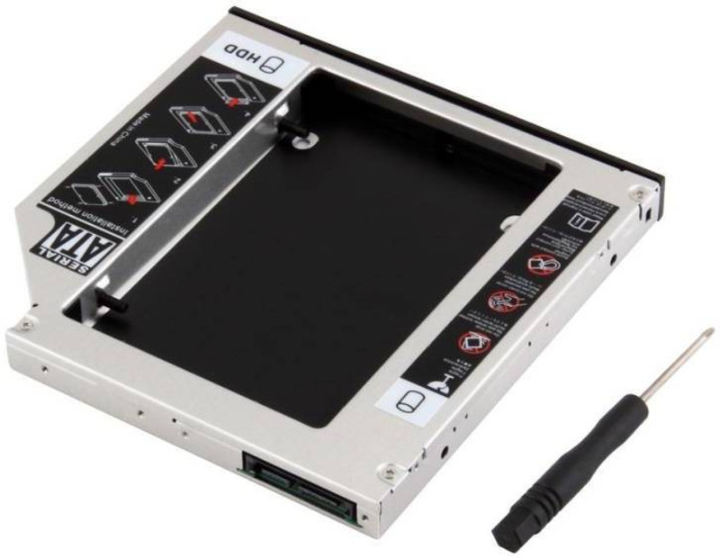 WEBDOO INFOTECH 2nd bay Caddy for 9.5mm Universal CD/DVD-ROM 2.5 inch Caddy Internal Hard Drive Enclosure Internal Optical Drive
