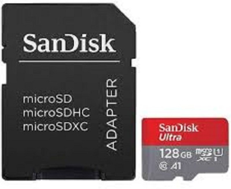 SanDisk 128 128 GB MicroSD Card Class 10 100 MB/s Memory Card(With Adapter)