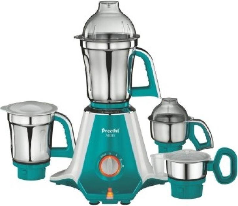 Preethi ARIES MG216 750 Mixer Grinder(Green, 4 Jars)