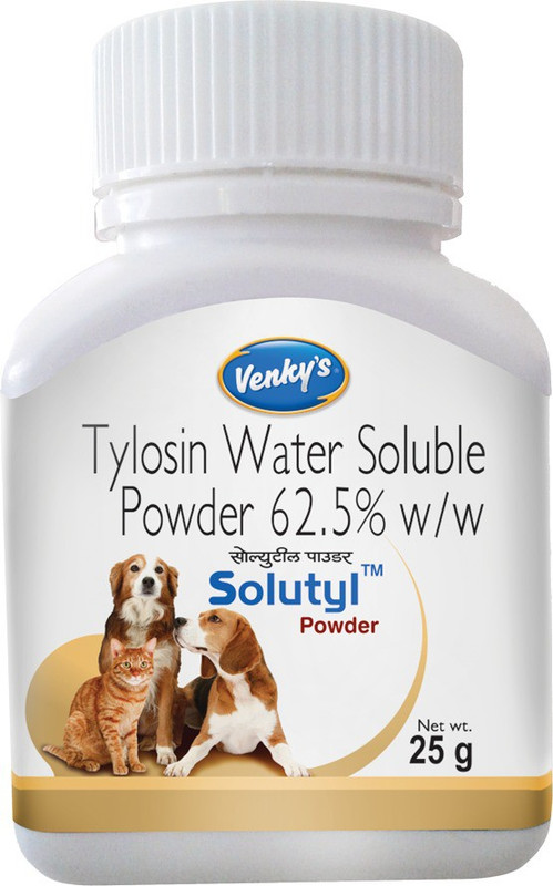 Venky's Solutyl Tylosin Powder 25 g Pet Dewormer(Dog, Dogs, Puppy, Cats, Kitten)