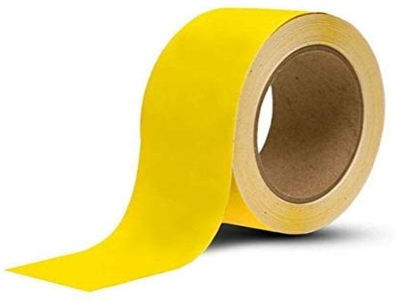 sky enterprise shop Floor Marking Tape 50 mm x 65 m Yellow Reflective Tape(Pack of 1)