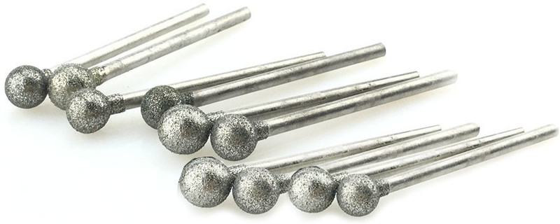 ushacrafts 6 mm Diamond Bits Diamond Burr-6mm Rotary Bit Set(10 Bits)