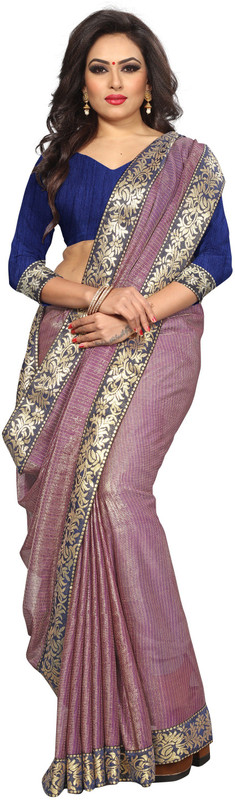 sarvagny clothing Self Design, Checkered Fashion Cotton Blend, Polycotton Saree(Magenta)