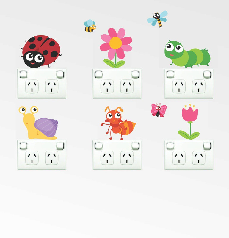indra graphics Tiny Switch board sticker Sticker(Pack of 1)