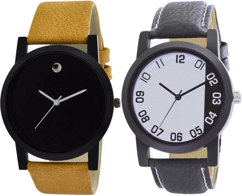 admore O-10-25 Analogue New stylish MultiColor Dial Watch for Men's & boys Pack of 2 Analog Watch  - For Men