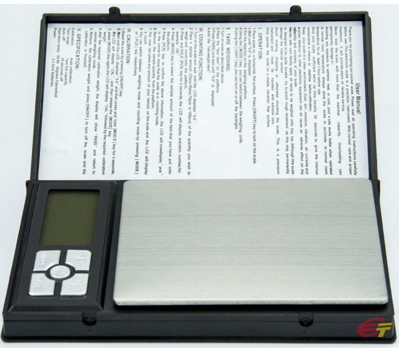 venja Notebook Series Digital Scale with 5 Digits LCD Display, 500Gm Weighing Scale(Black)