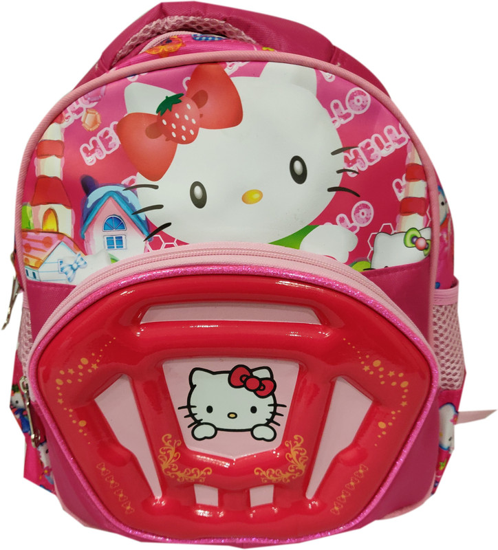 felcon Hello Kitty 3D Preety Pink School Bag Waterproof School Bag(Multicolor, Pink, 22 L)