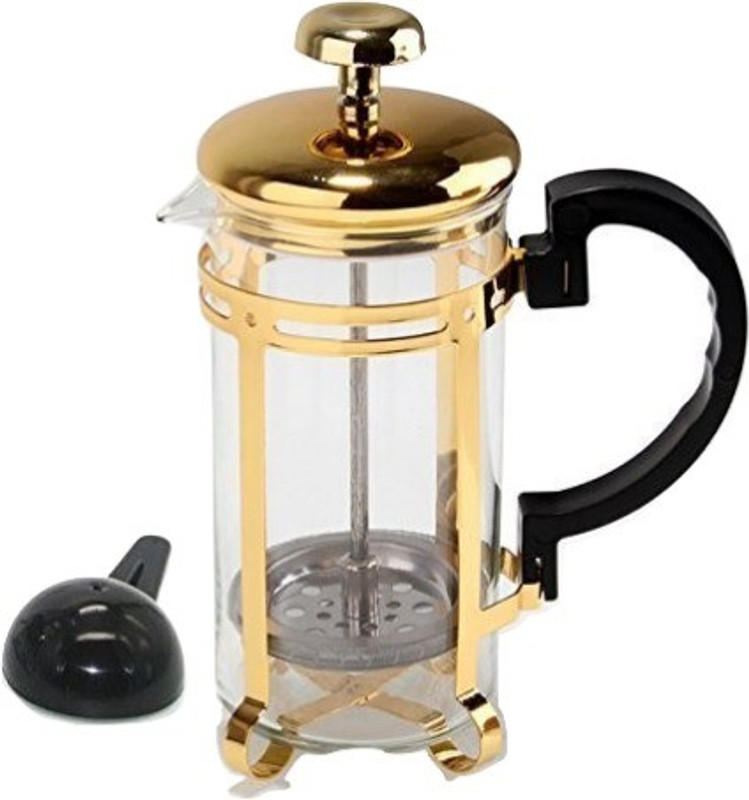 Aggarwal Crockery & Scientific Stores coffee plunger Golden 350ml 8 Cups Coffee Maker(Transparent) Aggarwal Crockery & Scientific Stores coffee plunger Golden 350ml 8 Cups Coffee Maker(Transparent)