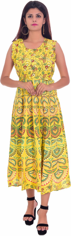 rizanas apperals Women Maxi Yellow Dress