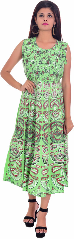 rizanas apperals Women Maxi Green Dress