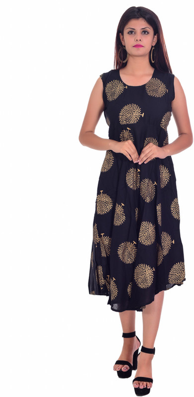 rizanas apperals Women Maxi Black Dress