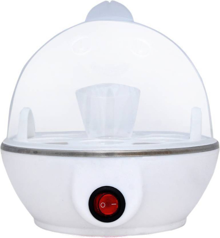 NIRVA Egg Boiler 7 Egg Capacity Electric Egg Steamer with Measuring Cup Hard And Soft Boiled Electric Egg Poacher Egg Cooker(White, 7 Eggs)