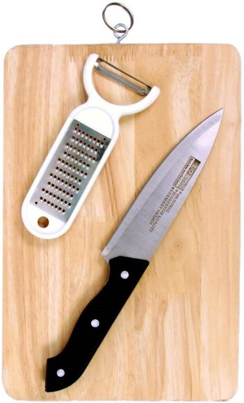 sethias Wooden Tool01 Cutting tool_2 vegetable cutting board with knife and peeler Beign Kitchen Tool Set(Beign)