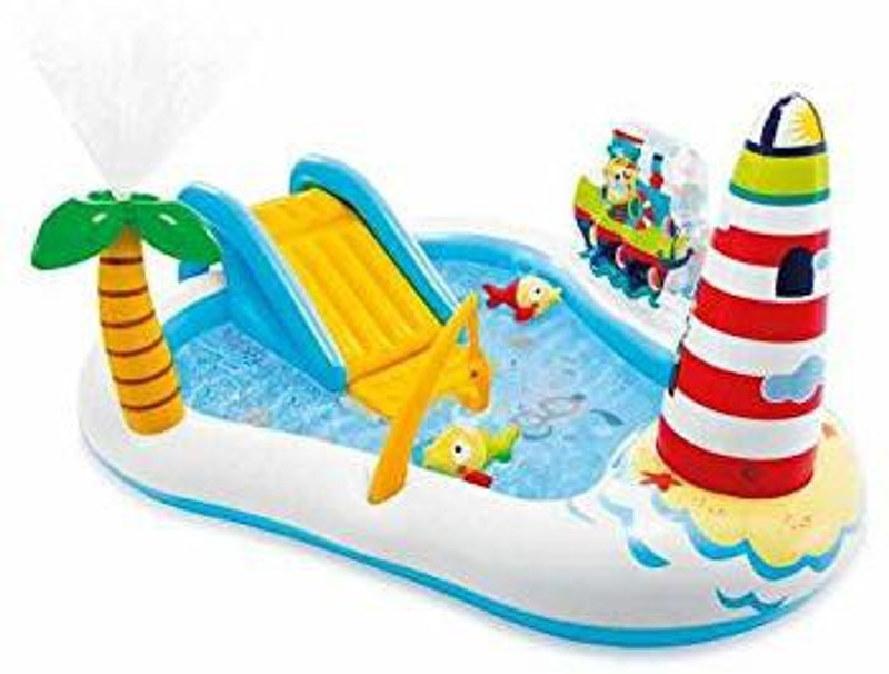 latest radhe Fishing Fun Play Center Inflatable Kiddie Pool(Multicolor)