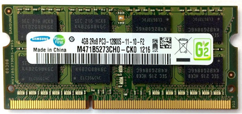 Samsung 1600Mhz 1.5V Laptop RAM DDR3 4 GB (Dual Channel) Laptop (M471B5273CH0-CK0 , PC3 -12800S)