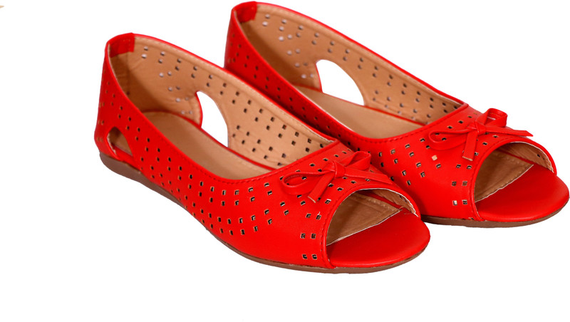 Buy FA82 PEEP TOE ANKLE CUT Bellies For Women Red Online at desertcartZimbabwe