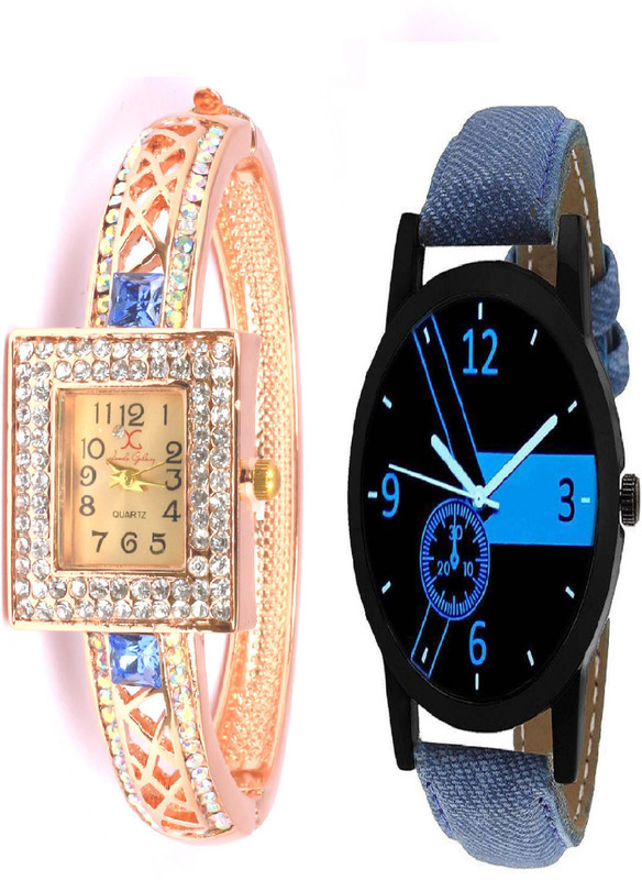 classy jewels style leather & Plantinum combo watch for _ men & women Analog Watch  - For Men & Women