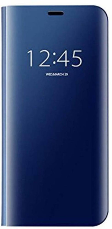 phonichub Flip Cover for Honor V20 Luxury view Electroplate Mirror Acrylic Protective Case Cover with stand(blue, Shock Proof)