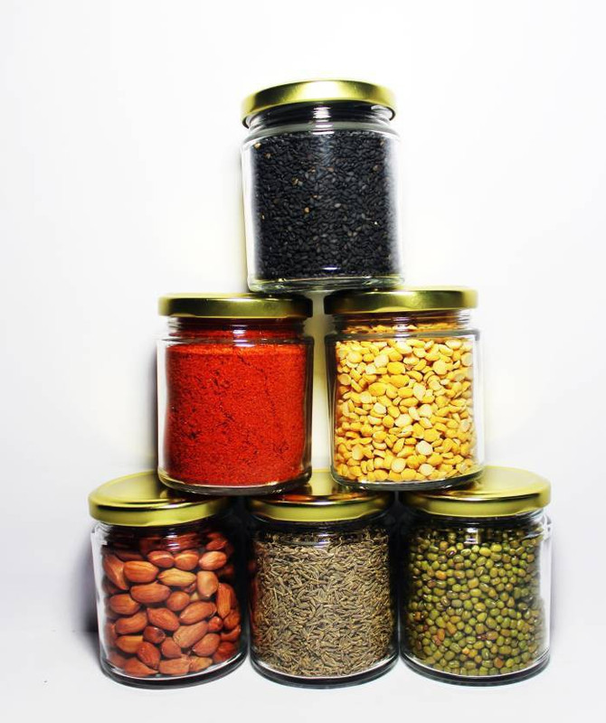 rb rijh bags salsa 001  - 200 ml Glass Pickle Container & Salt Pepper Container(Pack of 6, Clear)