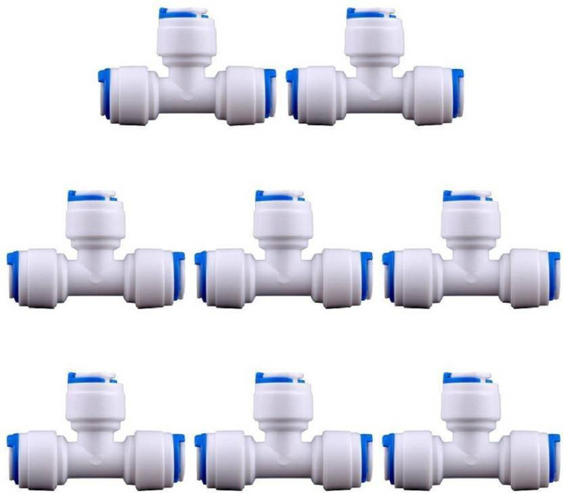 sparetech Elbows Connectors Three Side T type 1/4 inch all sides QC for RO Hose Connector