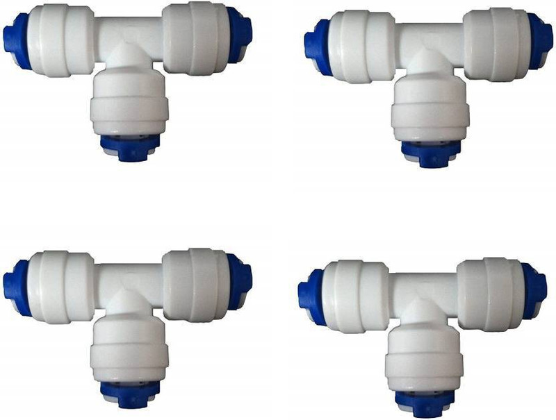 sparetech RO Elbow 4 Pieces 1/4" T-Push Connectors for RO Hose Connector