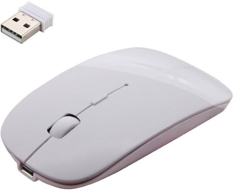 rmendous Ultra Slim 2.4Ghz Rechargeable Wireless Optical Mouse(2.4GHz Wireless, White)