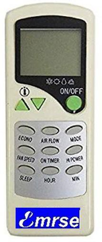 emrse 100% Compatible AC Remote Remote Controller(White)